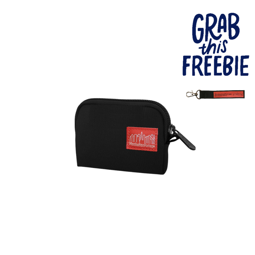 Black Coin Pouch Ver.2 - w/strap keychain