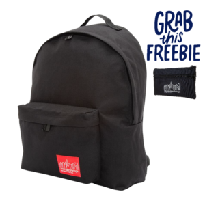 Big Apple Backpack (LG) - Black with zipper pouch