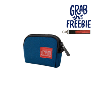 Navy Coin Pouch Ver.2 - w/strap keychain