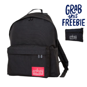 Big Apple Backpack (MD) - Black with zipper pouch